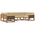 Outdoor-Sofagarnitur mit Kissen 6 pcs Natur und Beige