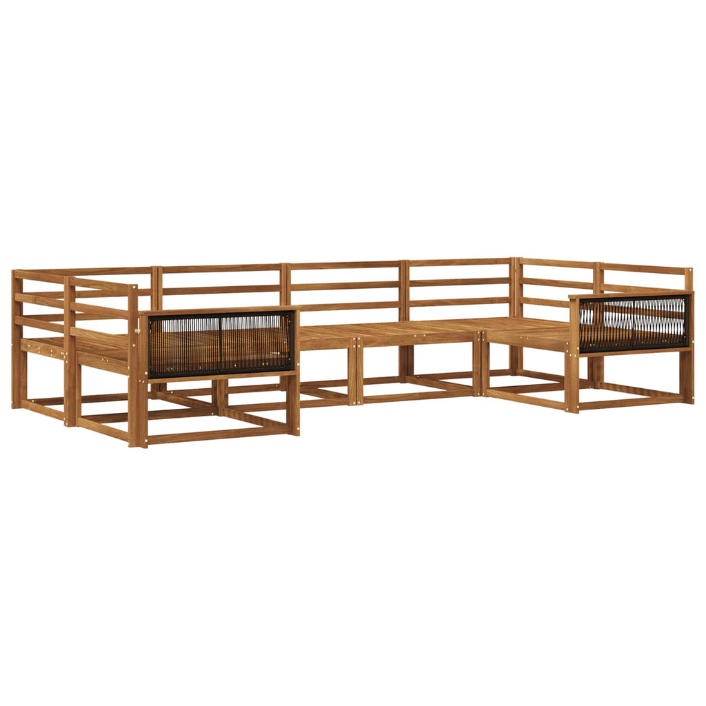 Outdoor-Sofagarnitur 6 pcs Natur Massivholz Akazie