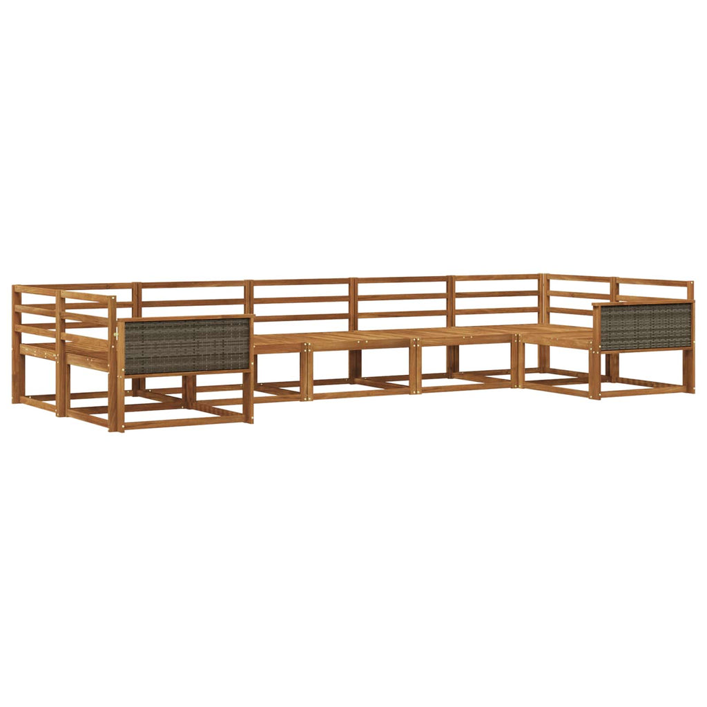 Outdoor-Sofagarnitur 7 pcs Natur Massivholz Akazie