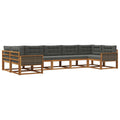 Outdoor-Sofagarnitur mit Kissen 7 pcs Natur und Anthrazit
