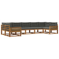 Outdoor-Sofagarnitur mit Kissen 7 pcs Natur und Anthrazit