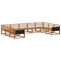 Outdoor-Sofagarnitur 9 pcs Natur Massivholz Akazie