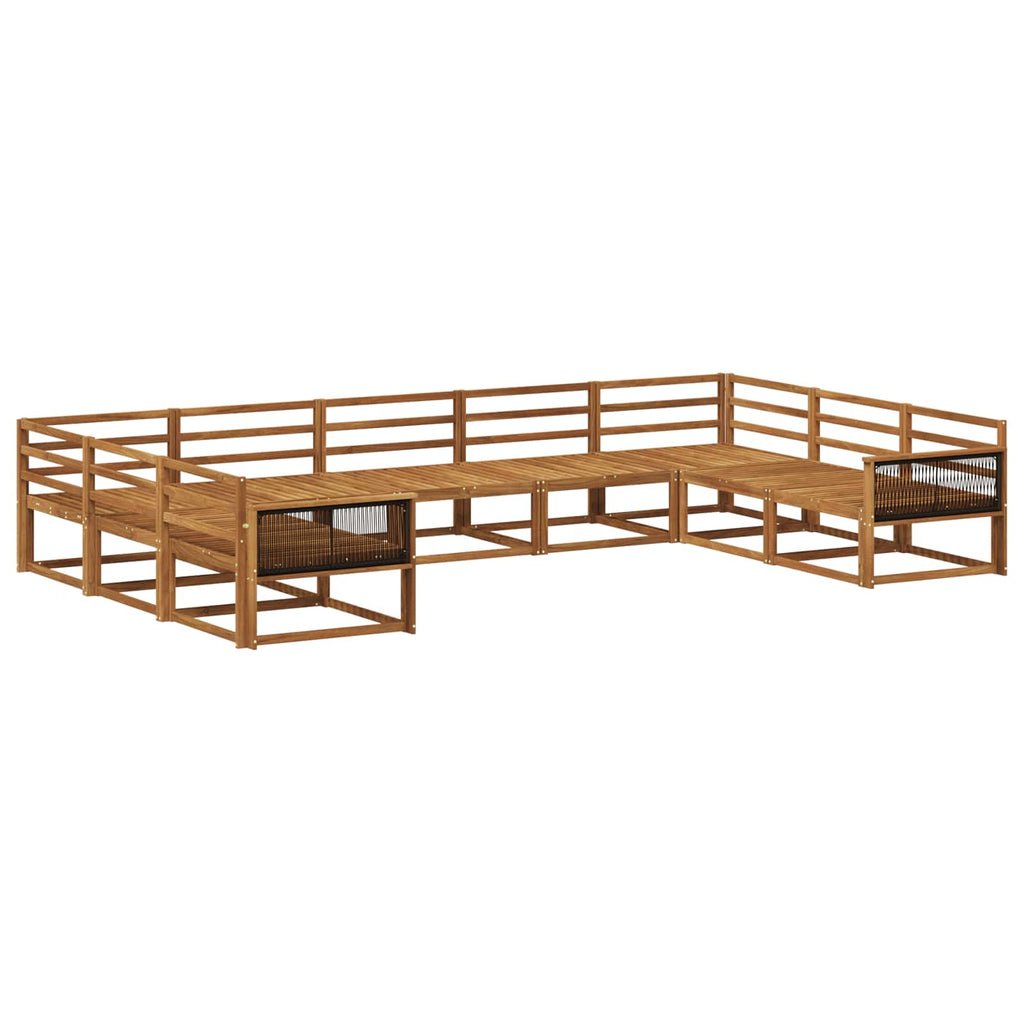 Outdoor-Sofagarnitur 9 pcs Natur Massivholz Akazie