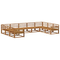 Outdoor-Sofagarnitur 9 pcs Natur Massivholz Akazie