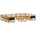 Outdoor-Sofagarnitur 10 pcs Natur Massivholz Akazie