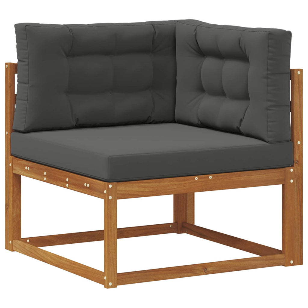 Outdoor-Sofagarnitur mit Kissen 10 pcs Natur und Anthrazit
