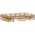 Outdoor-Sofagarnitur 10 pcs Natur Massivholz Akazie