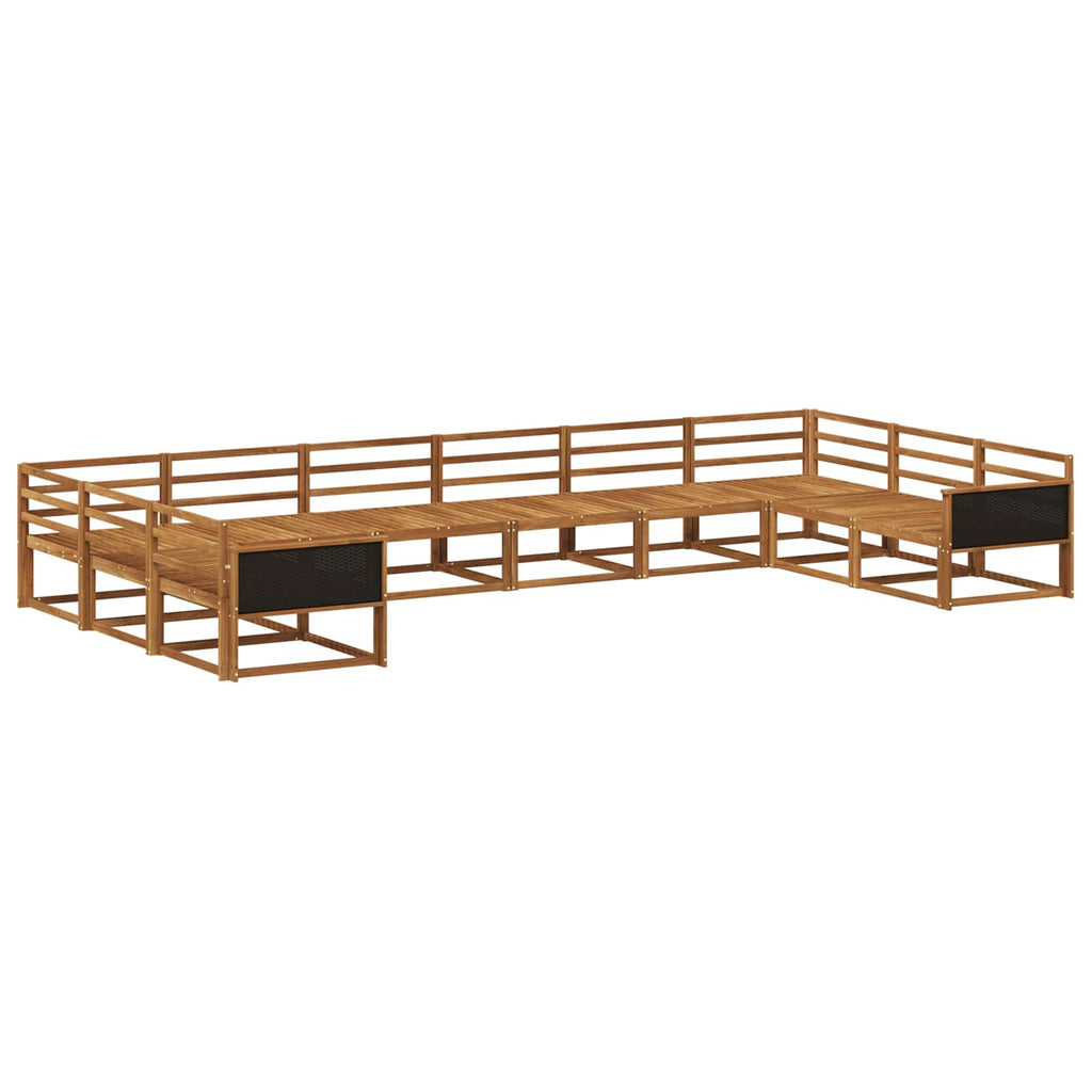 Outdoor-Sofagarnitur 10 pcs Natur Massivholz Akazie