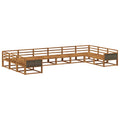 Outdoor-Sofagarnitur 10 pcs Natur Massivholz Akazie
