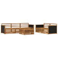 Outdoor-Sofagarnitur 6 pcs Natur Massivholz Akazie