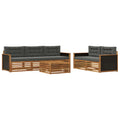 Outdoor-Sofagarnitur 6 pcs Natur und Anthrazit