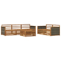 Outdoor-Sofagarnitur 6 pcs Natur Massivholz Akazie