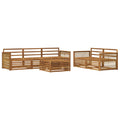 Outdoor-Sofagarnitur 6 pcs Natur Massivholz Akazie