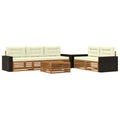 Outdoor-Sofagarnitur 6 pcs Natur und Creme