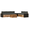 Outdoor-Sofagarnitur 6 pcs Natur und Anthrazit
