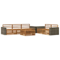Outdoor-Sofagarnitur 6 pcs Natur Massivholz Akazie