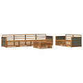 Outdoor-Sofagarnitur 7 pcs Natur Massivholz Akazie
