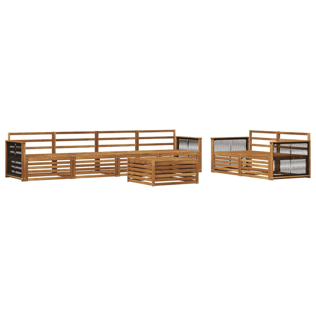 Outdoor-Sofagarnitur 7 pcs Natur Massivholz Akazie