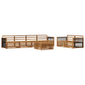 Outdoor-Sofagarnitur 7 pcs Natur Massivholz Akazie