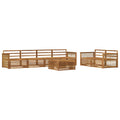 Outdoor-Sofagarnitur 7 pcs Natur Massivholz Akazie