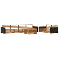 Outdoor-Sofagarnitur 7 pcs Natur Massivholz Akazie