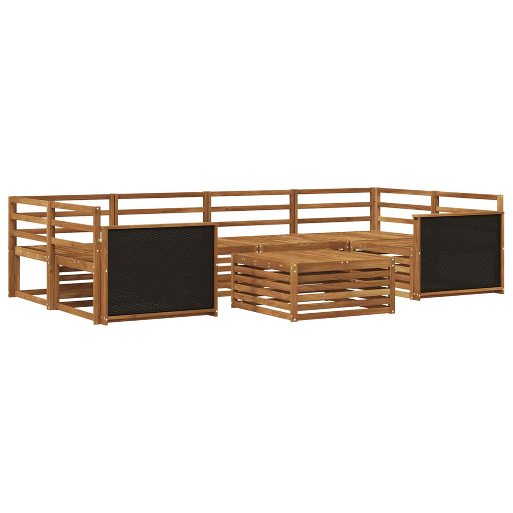 Outdoor-Sofagarnitur 7 pcs Natur Massivholz Akazie