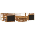 Outdoor-Sofagarnitur 7 pcs Natur Massivholz Akazie