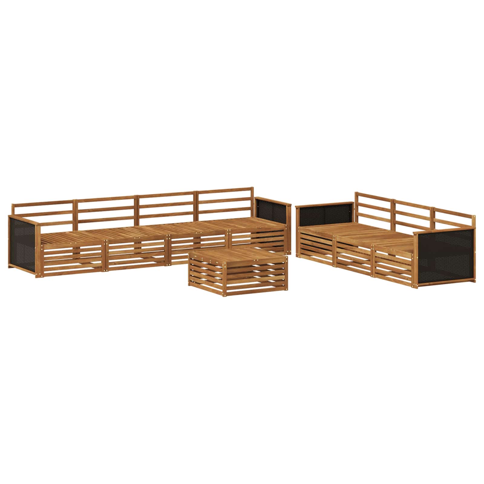 Outdoor-Sofagarnitur 8 pcs Natur 79 x 79 x 37 cm