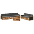 Outdoor-Sofagarnitur 8 pcs Natur und Anthrazit 79 x 79 x 37 cm