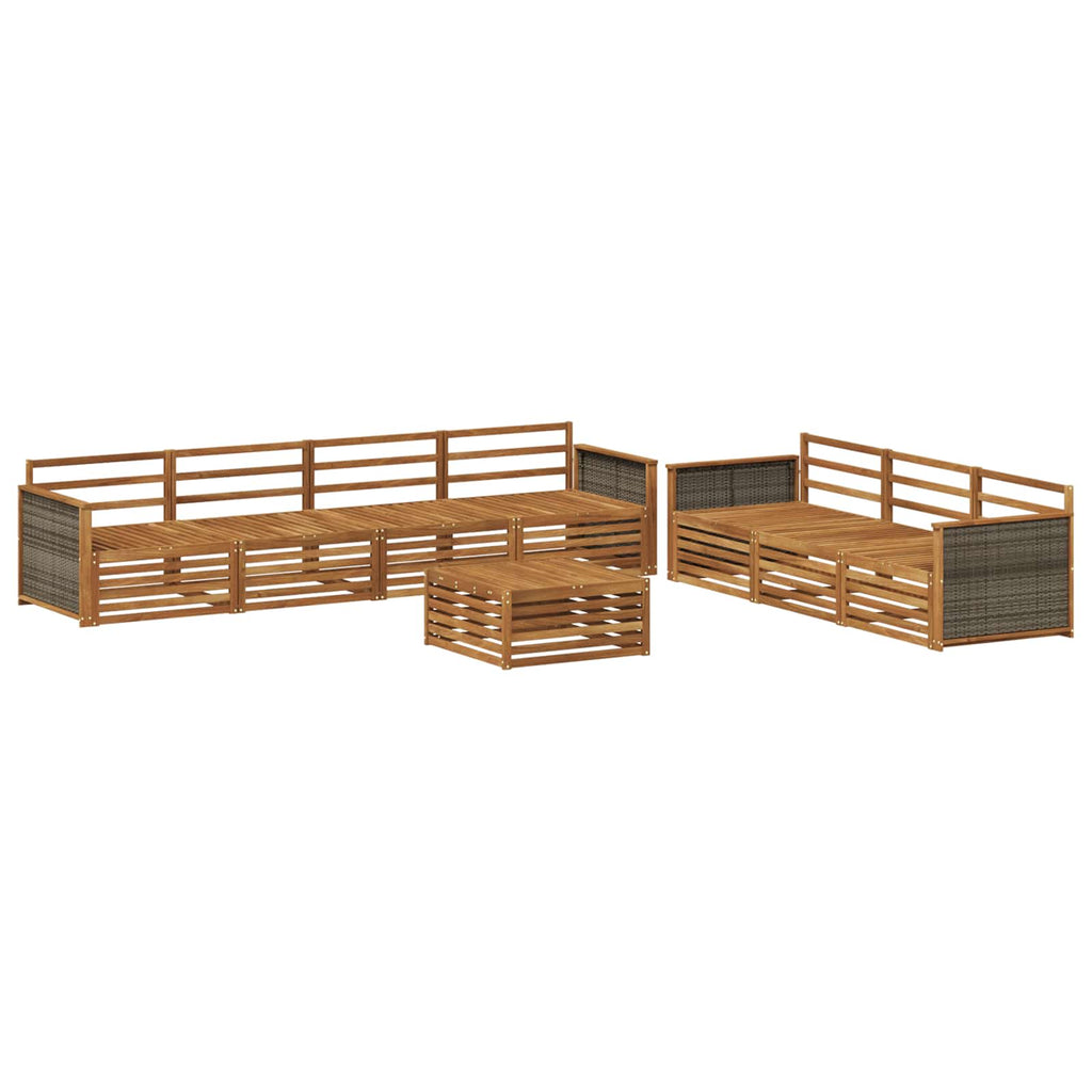 Outdoor-Sofagarnitur 8 pcs Natur Massivholz Akazie