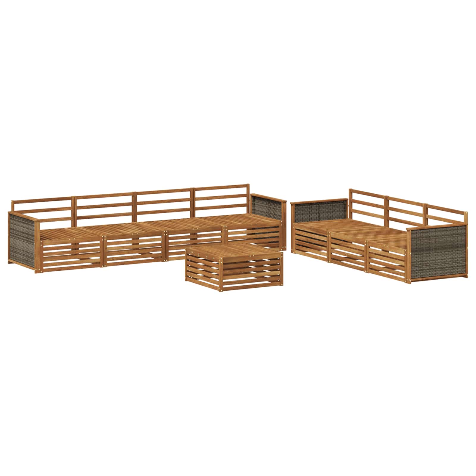 Outdoor-Sofagarnitur 8 pcs Natur Massivholz Akazie