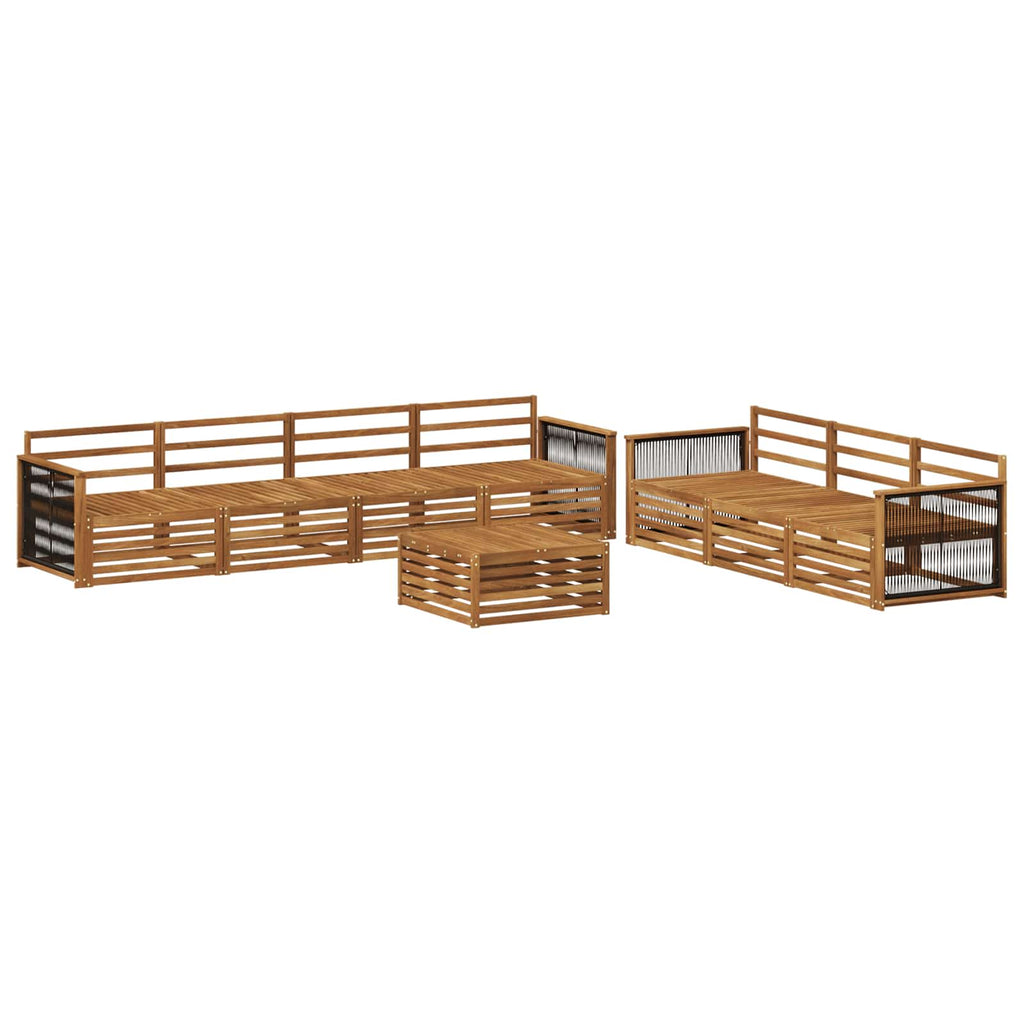 Outdoor-Sofagarnitur 8 pcs Natur Massivholz Akazie