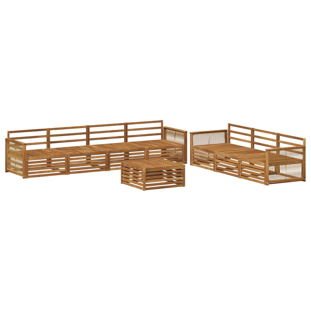 Outdoor-Sofagarnitur 8 pcs Natur Massivholz Akazie
