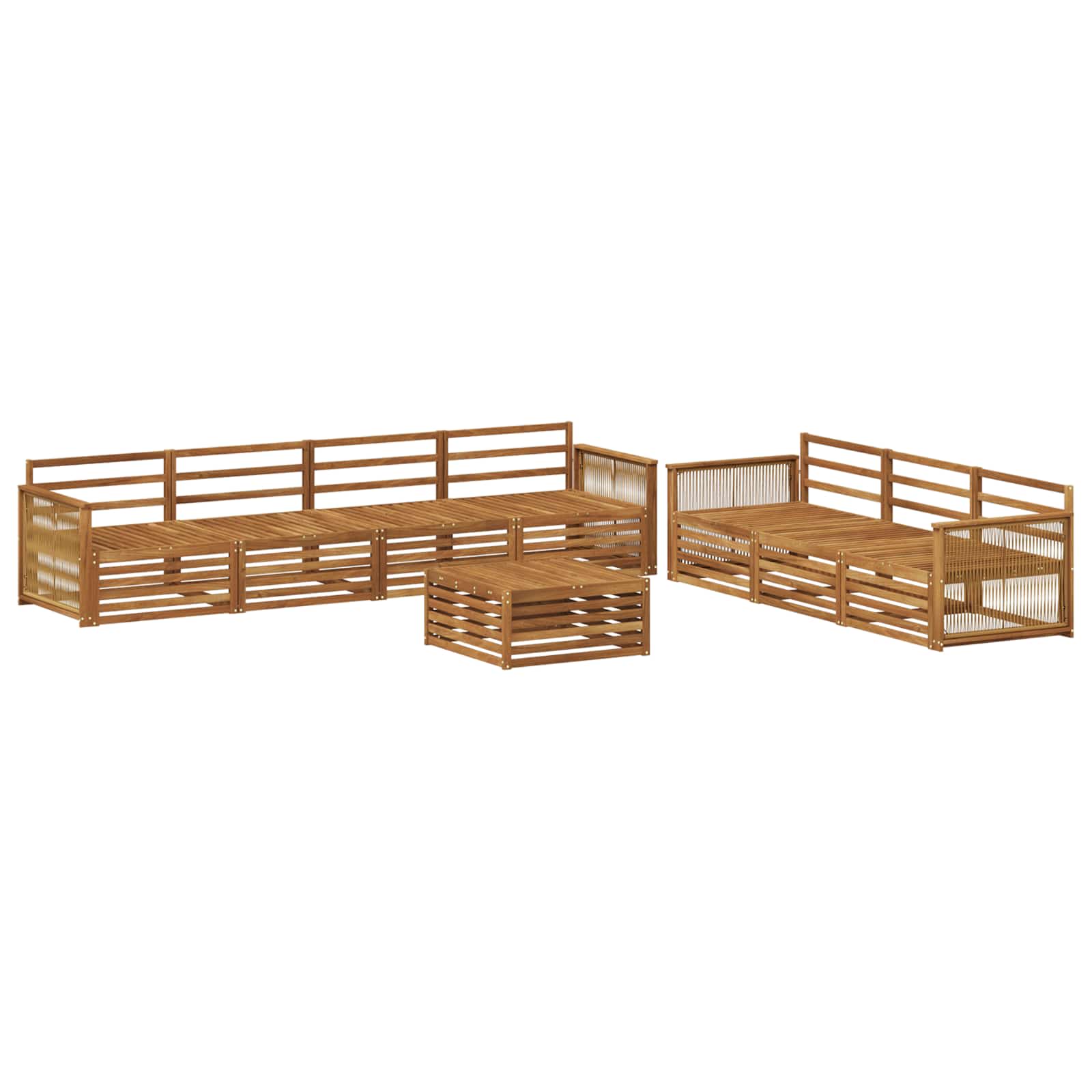 Outdoor-Sofagarnitur 8 pcs Natur Massivholz Akazie