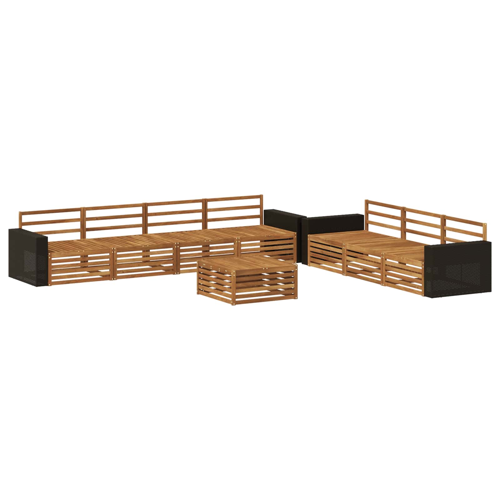 Outdoor-Sofagarnitur 8 pcs Natur 79 x 79 x 37 cm