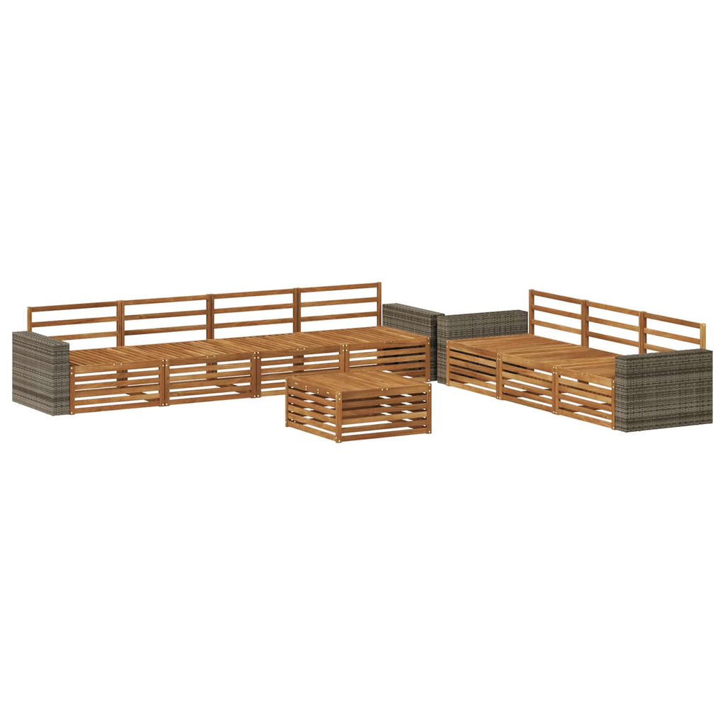Outdoor-Sofagarnitur 8 pcs Natur 79 x 79 x 37 cm