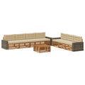 Outdoor-Sofagarnitur 8 pcs Natur und Beige 79 x 79 x 37 cm