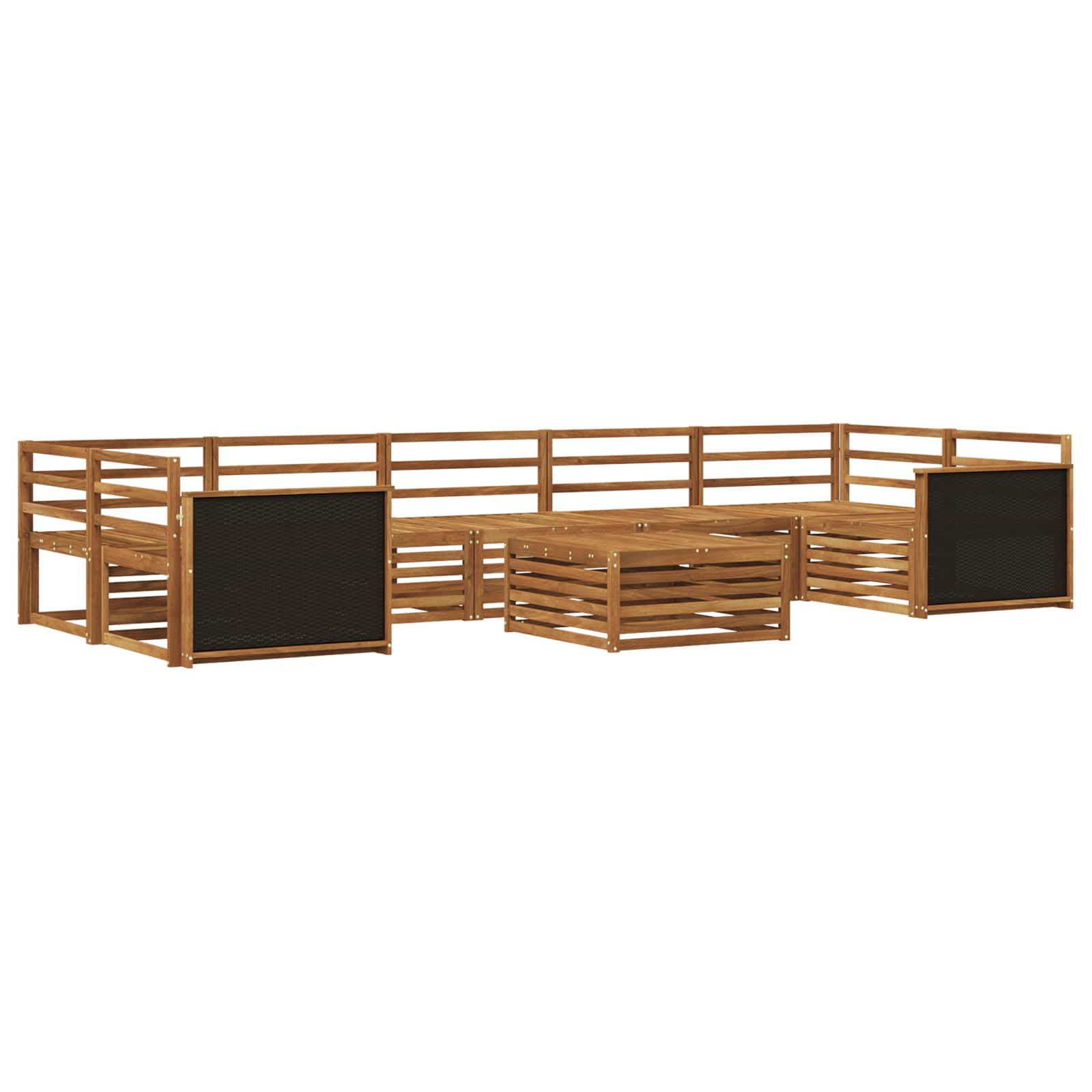 Outdoor-Sofagarnitur 8 pcs Natur Massivholz Akazie