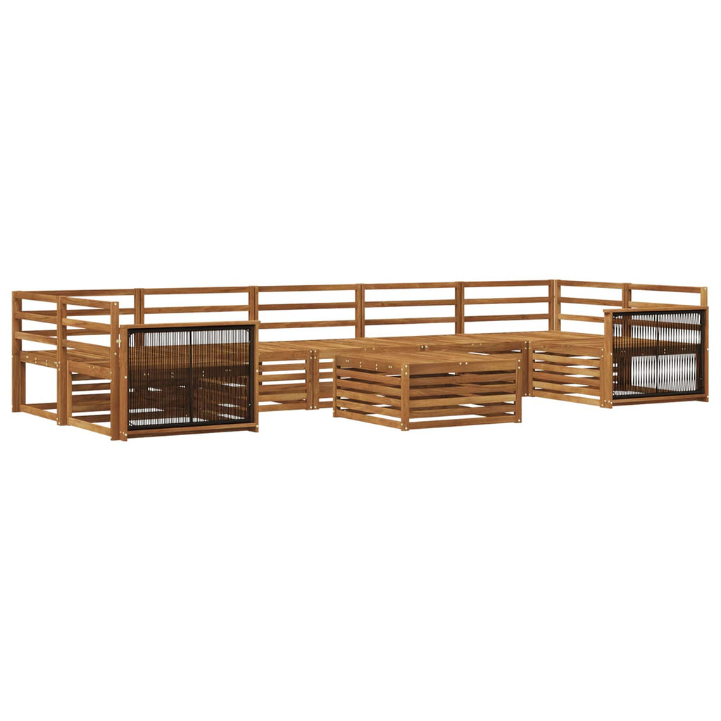 Outdoor-Sofagarnitur 8 pcs Natur Massivholz Akazie