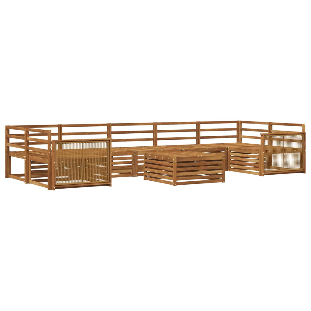 Outdoor-Sofagarnitur 8 pcs Natur Massivholz Akazie