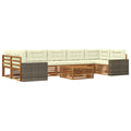 Outdoor-Sofagarnitur 8 pcs Natur und Creme