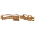 Outdoor-Sofagarnitur 9 pcs Natur Massivholz Akazie