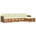 Outdoor-Sofagarnitur mit Kissen 5 pcs Natur und Creme