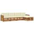 Outdoor-Sofagarnitur mit Kissen 5 pcs Natur und Creme