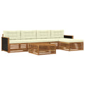 Outdoor-Sofagarnitur 6 pcs Natur und Creme 79 x 79 x 37 cm