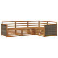 Outdoor-Sofagarnitur 4 pcs Natur Massivholz Akazie