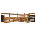 Outdoor-Sofagarnitur 4 pcs Natur Massivholz Akazie