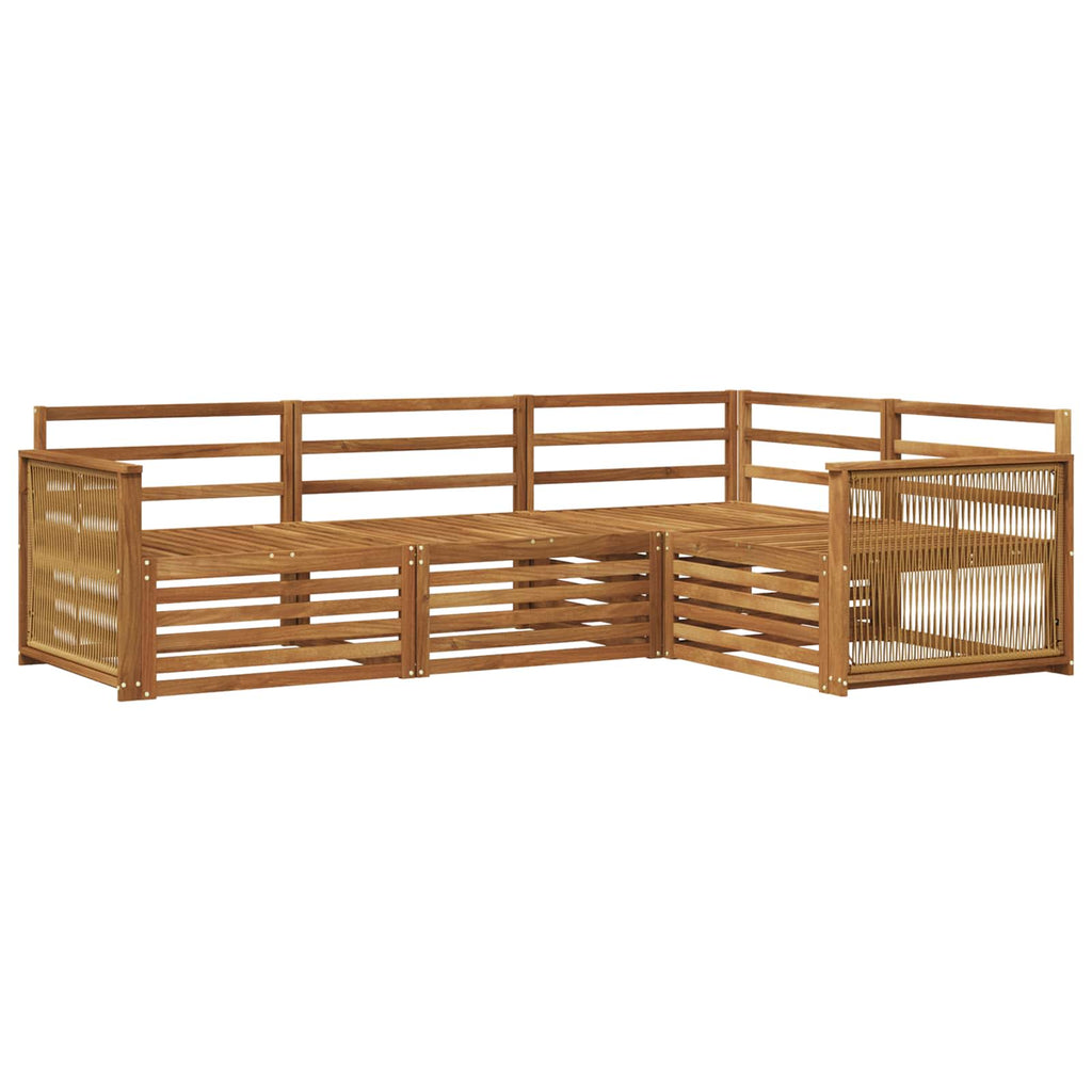 Outdoor-Sofagarnitur 4 pcs Natur Massivholz Akazie
