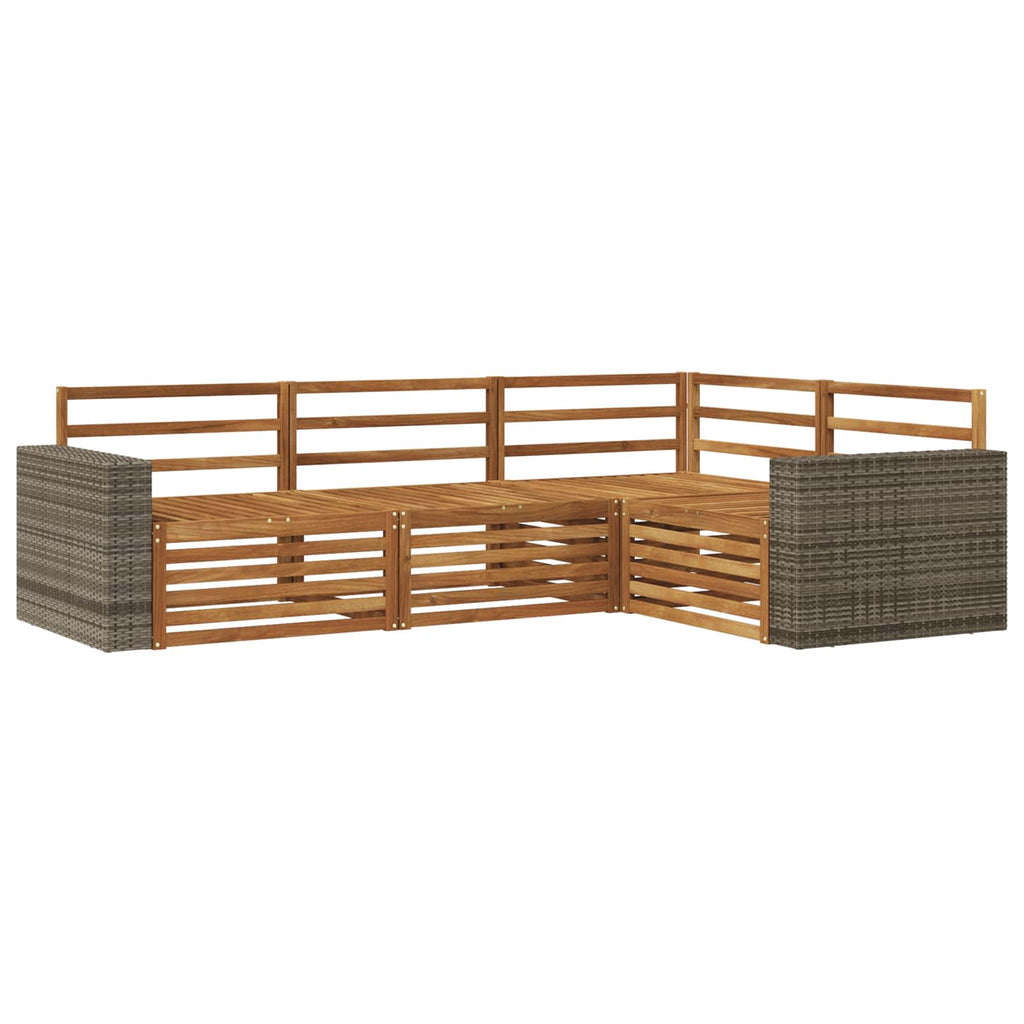 Outdoor-Sofagarnitur 4 pcs Natur 255,5 x 176,5 x 73 cm