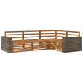 Outdoor-Sofagarnitur 4 pcs Natur 255,5 x 176,5 x 73 cm